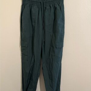 Dark Green Cargo Joggers